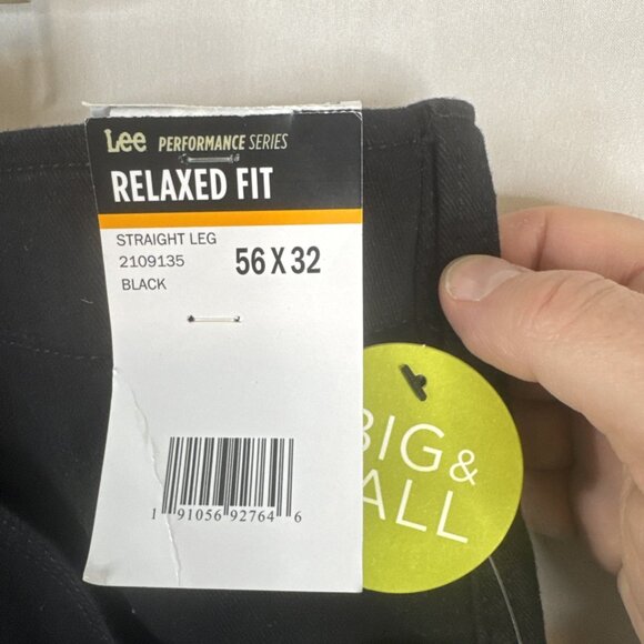 Lee Performance Series Relaxed Fit Straight Leg Jeans Men’s 56x32 Black NWT - Picture 3 of 9